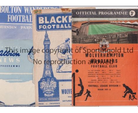 WOLVES 1957/8 CHAMPIONSHIP SEASON        Twenty three programmes including 13 homes v Portsmouth, Nottm. Forest, Man. City, D