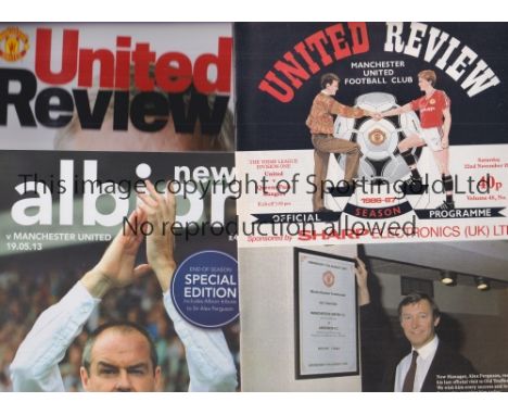 ALEX FERGUSON / MANCHESTER UNITED      First and last United home games v Queens Park Rangers 86/7 with token and last game a