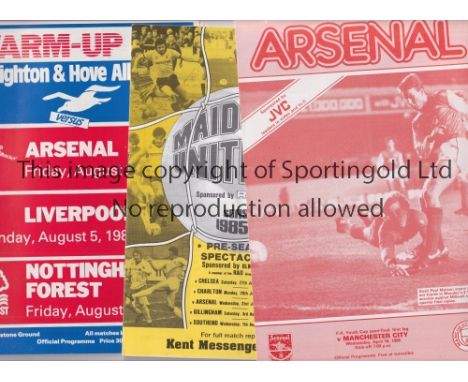 ARSENAL     Forty three programmes for season 1985/6: home Reserves v Birmingham, Brighton, Bristol R, Charlton, Chelsea (1/3