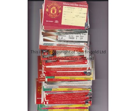 MANCHESTER UNITED HOME TICKETS 1996 TO 2005   Approximately 160 home tickets, including many Champions League and 1998/9 treb