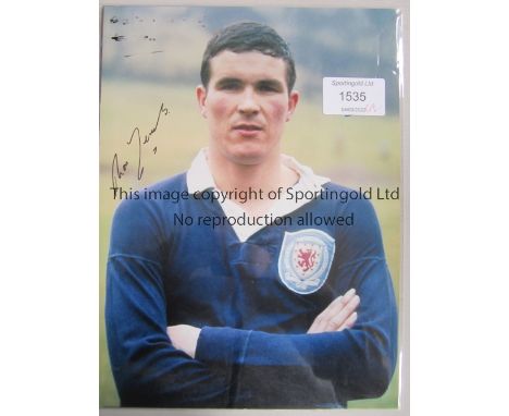 SCOTLAND AUTOGRAPHS     Seven 16 x 12 photos offormer Internationals 1940s - 1990s inc Billy McNeill, Eric Caldow, Peter Lori