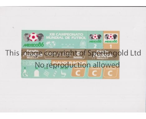 1986 WORLD CUP      Unused ticket for Bulgaria v Italy 31/5 at the Aztec Stadium.     Very good