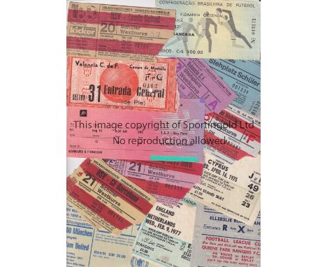 FOOTBALL TICKETS      Collection of 65 tickets including 1961 European Cup Benfica v Barcelona 31/5/1961 in Berne (Press), 19