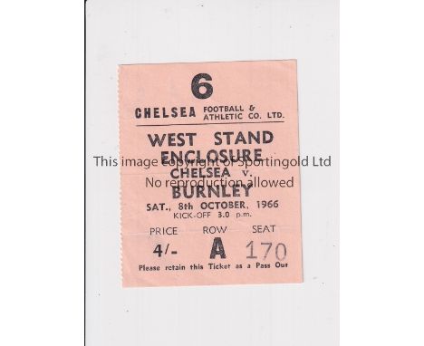 CHELSEA     Home ticket v Burnley 8/10/1966.    Generally good