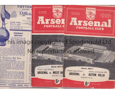 LONDON FOOTBALL PROGRAMMES 1950'S      Over 40 programmes with the vast majority in sub-standard condition. 25 Tottenham Hots