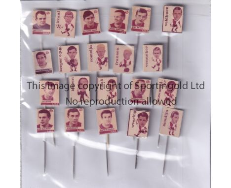 DUTCH STICK PIN BADGES       Twenty one portrait badges circa 1966/66 including 9 X Ajax and 9 X Feyenoord.     Good