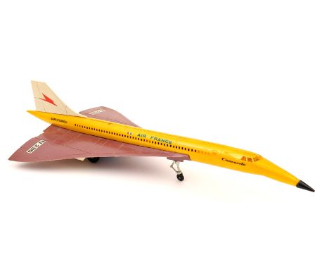 An impressive 60cm long late 1960’s early 1970’s Spanish made by Sanchia large scale plastic model of Concorde. A friction po