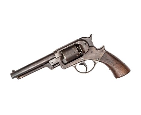 A 6 shot .44” Starr Arms Co DA Army percussion revolver,  barrel 6”, number 1773, the frame marked “Starr Arms Co New York” o