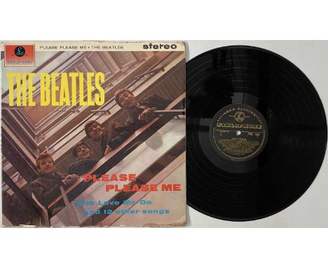 THE BEATLES - PLEASE PLEASE ME LP (1ST UK 'BLACK AND GOLD' MONO WITH 1ST STEREO SLEEVE). Great opportunity for the discerning