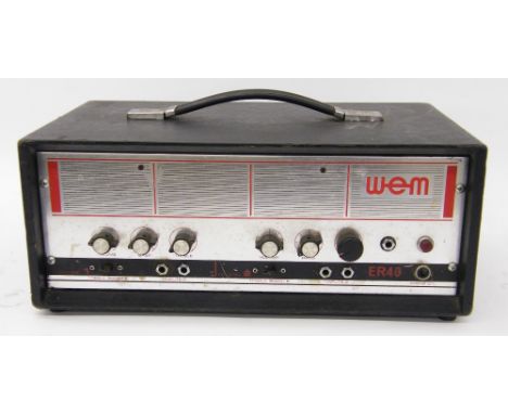 Watkins WEM ER40 amplifier head, made in England, ser. no. CW02746, appears to be working
