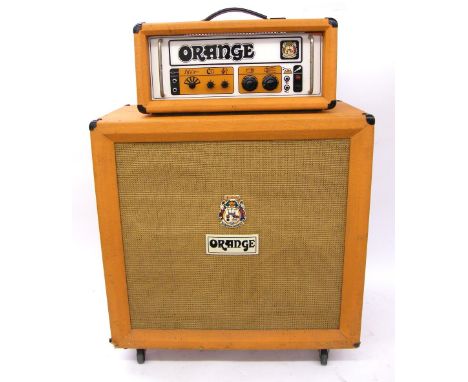 Early 1970s Orange GR0100 guitar amplifier, made in England, ser. no. 513, recently overhauled by ServiceSound including capa
