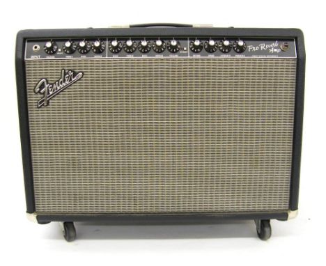 Fender Pro Reverb guitar amplifier, made in USA, ser. no. CR-283856, including foot switch and cover