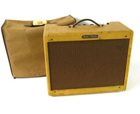 1959 Fender Vibrolux guitar amplifier, with Jensen loud speaker, soft cover, untested