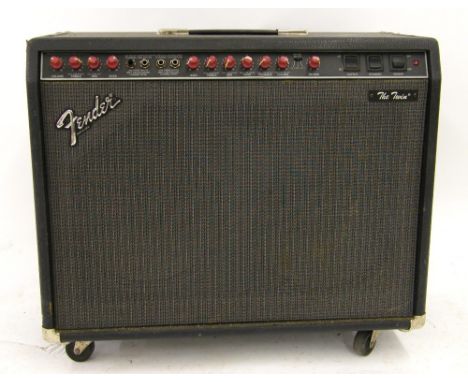 Fender The Twin twin speaker electric guitar amplifier, made in USA, ser. no. L0-117596, appears to be in working order