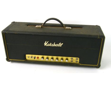 1972 Marshall Super Lead 100W guitar amplifier head, made in England, ser. no. SL/A2136D, appears to be working