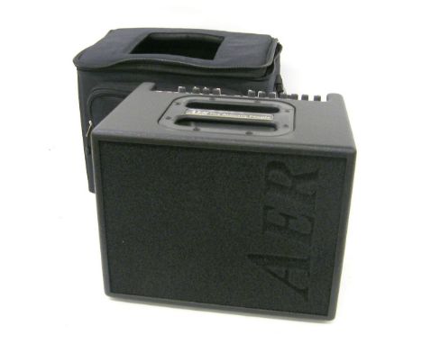 AER Compact 60 Mk 3 twin channel acoustic amplifier, ser. no. 20900757, electrics in working order, within padded gig bag and