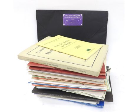 The Recorder Collection of Frans Bruggen, folio of diagrams showing specific measurements; also a quantity of flute musical s