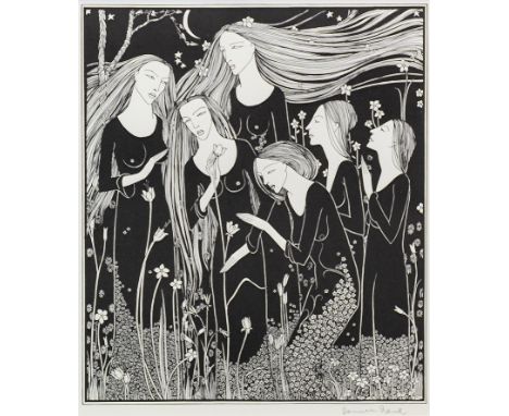 * HANNAH FRANK (SCOTTISH 1908 - 2008), GARDEN lithograph, signed in pencil 31.5cm x 27cm Mounted, framed and under glass. Not