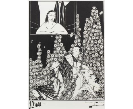 * HANNAH FRANK (SCOTTISH 1908 - 2008), NIGHT lithograph, signed in pencil 34cm x 24cm Mounted, framed and under glass