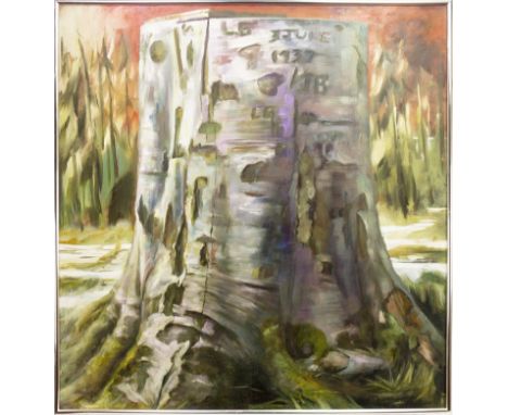 * STEPHEN BARCLAY (SCOTTISH b 1961), HISTORIC TREE oil on linen, signed, dated 1992 and titled verso 112cm x 106cm Framed. No