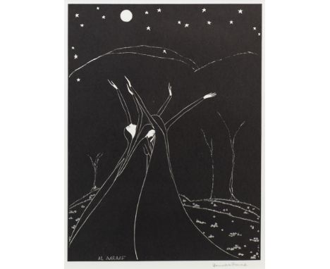 * HANNAH FRANK (SCOTTISH 1908 - 2008), MOON BALLET lithograph, signed in pencil 32.5cm x 24cm Mounted, framed and under glass