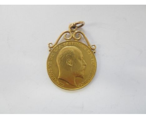 Edward VII,Two Pounds, 1902, bare head right, R.St.George and the dragon, date in exergue (S.3967).  Mounted as a pendant, ot