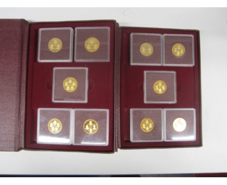 Cayman Islands,The Kings of England Collection 1980, comprising ten $50 gold coins, bust of Elizabeth II right, R.Busts of Ki