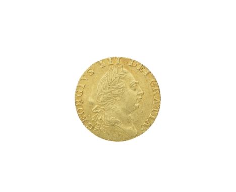 George III,Guinea, 1787, fifth laureate head right, R.Spade shaped shield (S.3729).  Light contact marks overall, about very 