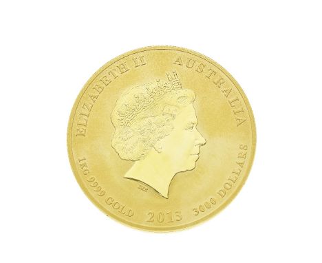 Australia,$3000, 2013, bust of Queen Elizabeth II right, ELIZABETH II AUSTRALIA 1KG 9999 GOLD 2013 3000 DOLLARS, IRB below ne