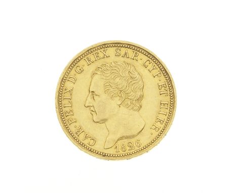 Italian States, Sardinia,80 Lire, 1826, Carlo Felice facing left, date below, CAR.FELIX D.G.REX SAR.CYP.ET HIER. R.Crowned sp