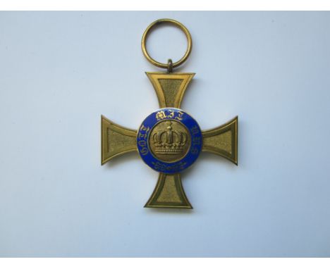 Germany,Prussia, Order of the Crown, fourth class without swords, in silver-gilt and enamel. In fitted case of issue. Lid det