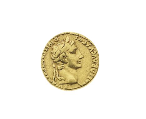 Augustus, 27 BC-AD 14,gold aureus 6.64g, Lugdunum 2BC-AD4. Obv. CAESAR AVGVSTVS DIVI PATER PATRIAE laureate head of Augustus,