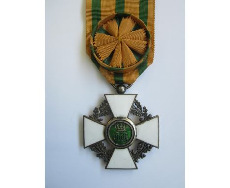 Luxembourg,Order of the Oak Crown, fourth class beast badge in silver and enamel. Very fine. (1)For further information on th