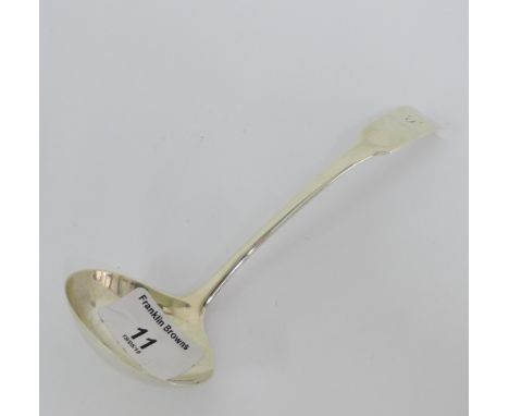 Georgian Scottish silver fiddle pattern punch ladle bearing hallmarks for Edinburgh 1809, additionally marked with a letter Z