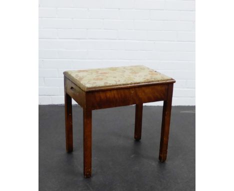H.R.A.G. Alexander & Co. piano stool with lift up top, 50 x 50cm