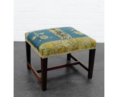 An upholstered stool, 37 x 47cm