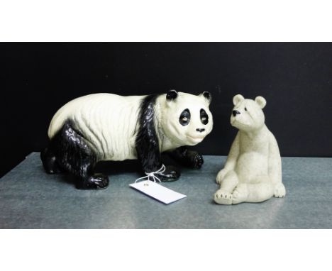 A Melba ware Panda Bear together with a Quarry Critters figure of 'Bud', (2) 