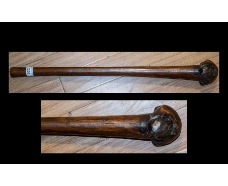 Irish Shillelagh Early 20th Century, measures 26" long.  A shillelagh is a wooden walking stick and club or cudgel, typically