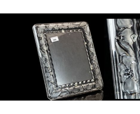 Large Waterford Crystal Photograph Frame 'Marquis', with floral decorative design, measures 12" x 14", for photograph size 8"