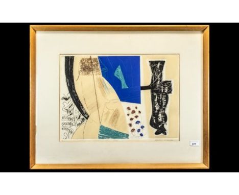 Alistair Grant (1925- 1997) Modern Abstract Etching 'The Shoe', pencil signed to the margin; framed and glazed; Grant CV: Roy