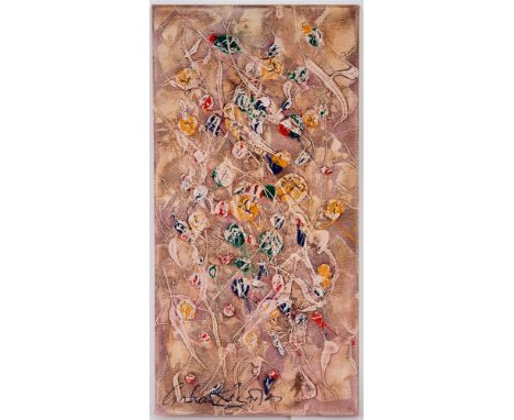 GRAHAM REYNOLDS (CONTEMPORARY)  'Natural Elements',  oil on canvas, signed lower right, titled verso, 60cm x 30cm, unframed. 