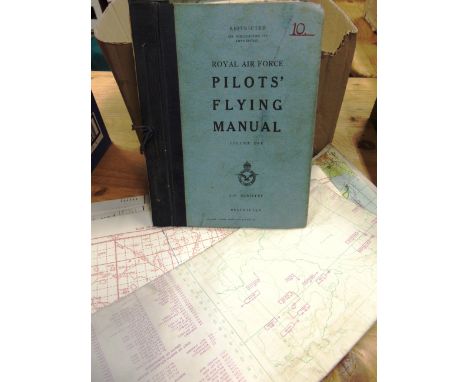 MILITARIA - AN AIR MINISTRY ROYAL AIR FORCE PILOTS FLYING MANUAL VOLUME ONE  published 1949 together with a collection of app