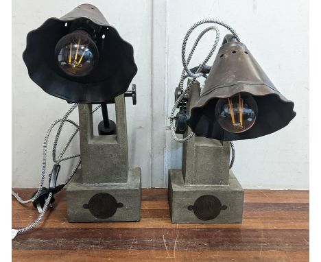 A pair of Noble Lighting Company Industrial style lampsLocation:If there is no condition report shown, please request