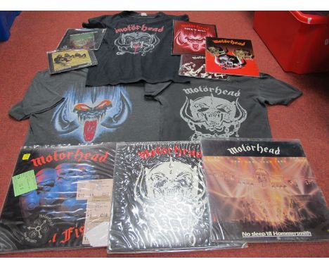 Motorhead Collection, included are the LPs Iron Fist, No sleep Til Hammersmith, and Motorhead (red vinyl), the 7" singles Mot