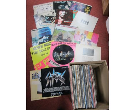 Punk, Indie and New Wave Interest LPs and 12" Singles, thirty eight LPs to include Sex Pistols - Never Mind The Bollocks, (Vi