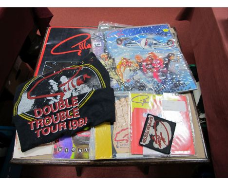 Gillan Collection, comprising of the LPs, Double Trouble and Future Shock, six 7" singles, tour program and ticket stub, tour