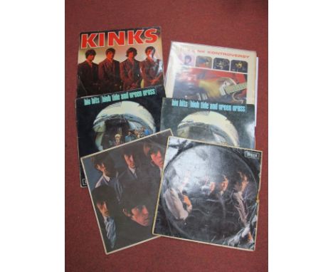 Rolling Stones and Kinks LPs, they are Rolling Stones (LK4605) 1964, Rolling Stones No 2 (Decca LP4661) 1964, Big Hits (TXL10