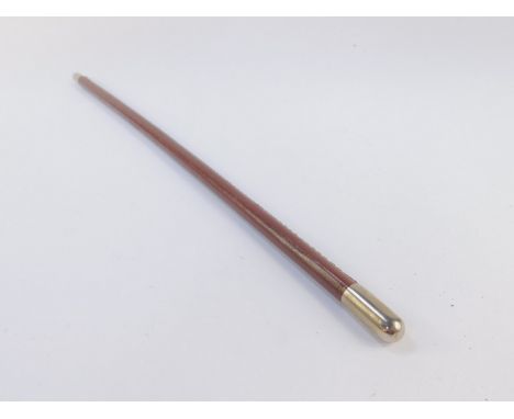 A leather bound swagger stick, 57cm L.