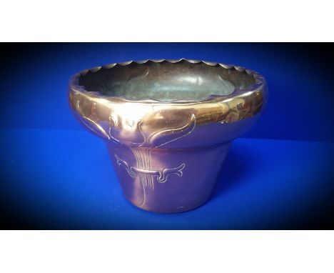 COPPER WILLIAM SOUTTER SONS ARTS & CRAFTS PLANTER