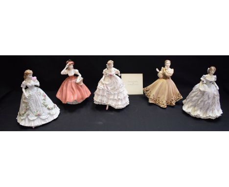 A Royal Worcester ceramic figure, The Last Waltz, limited edition 1366/12500; others, Queen Of Hearts, limited edition 8686/1